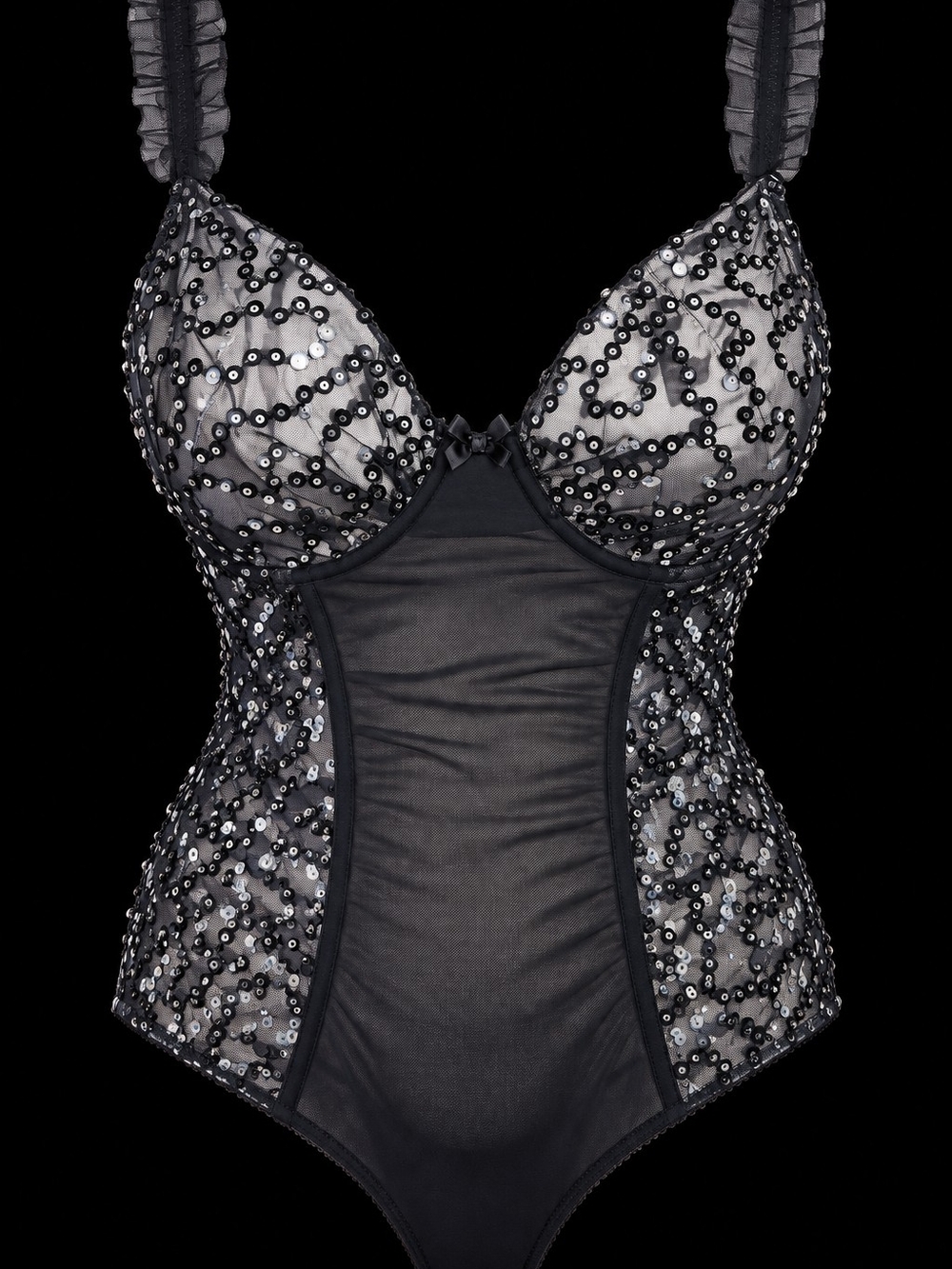 Midnight Glam Sequin Teddy Bodysuit By Frederick's Of Hollywood